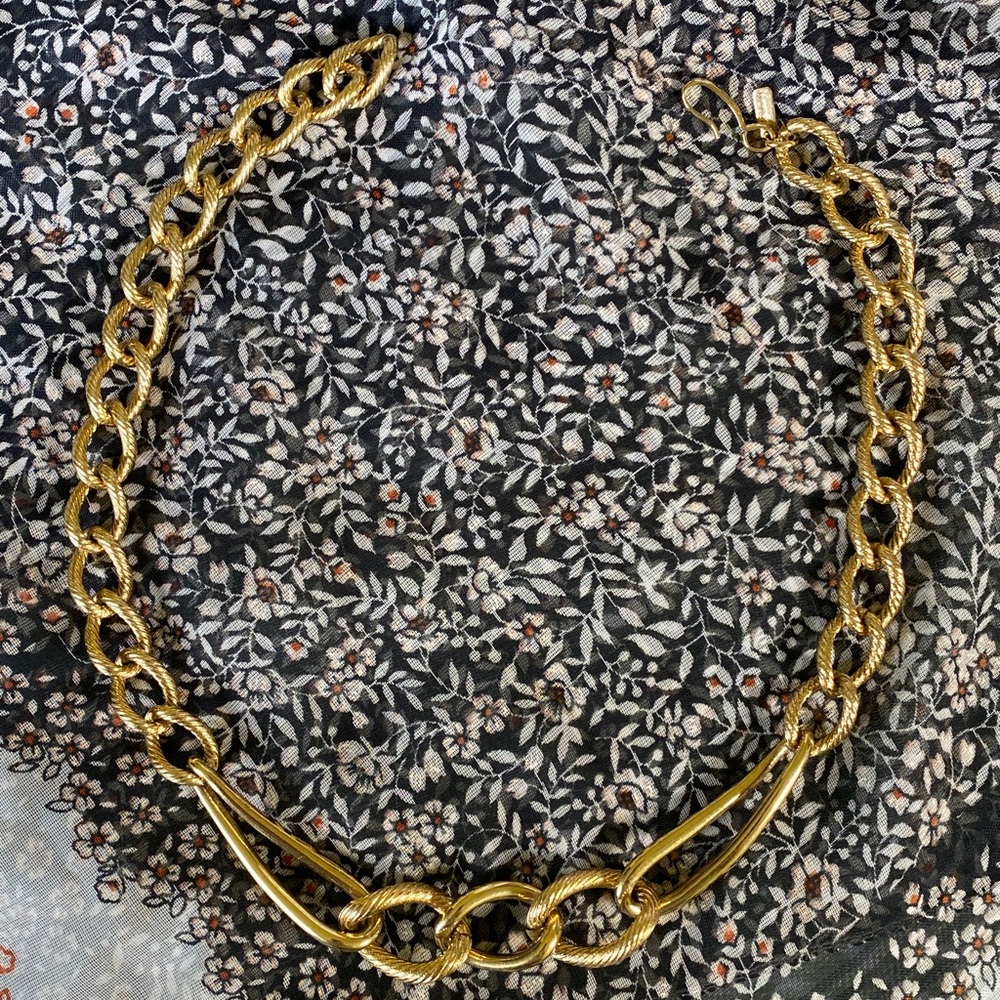 Monet Gold Plated Statement Necklace